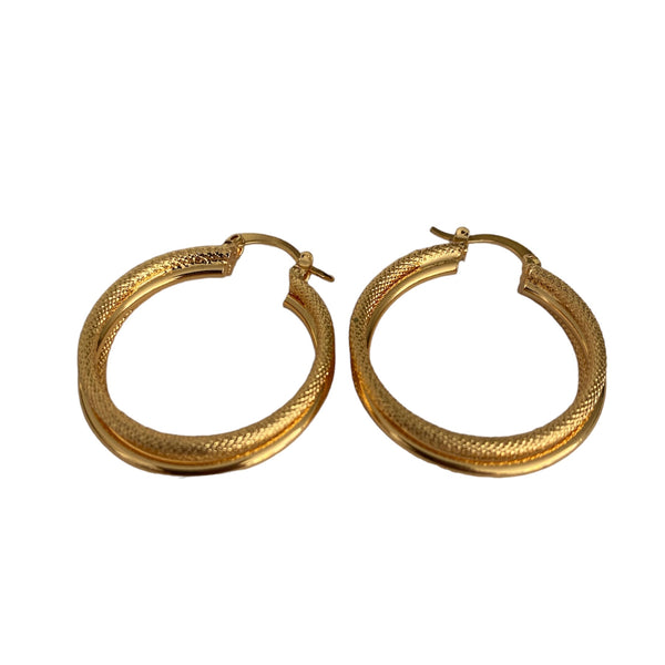 Golden hooplet earrings accessory #4037