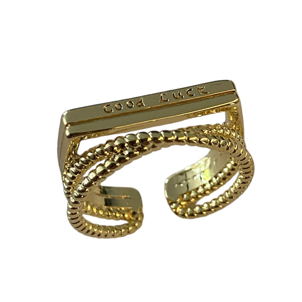 Good luck gold ring accessory #4006