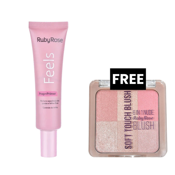 -10% Ruby rose Feels Prep+Primer hb 8116 + FREE blush