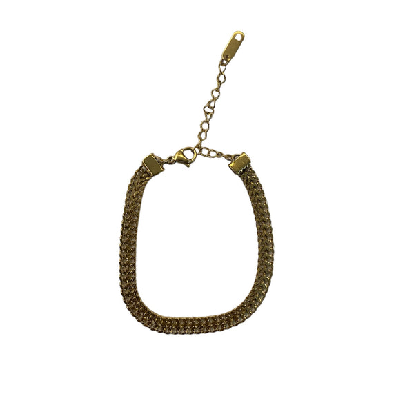 Golden chain bracelet accessory #4065