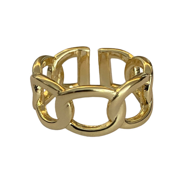 Chain gold ring accessory #4013