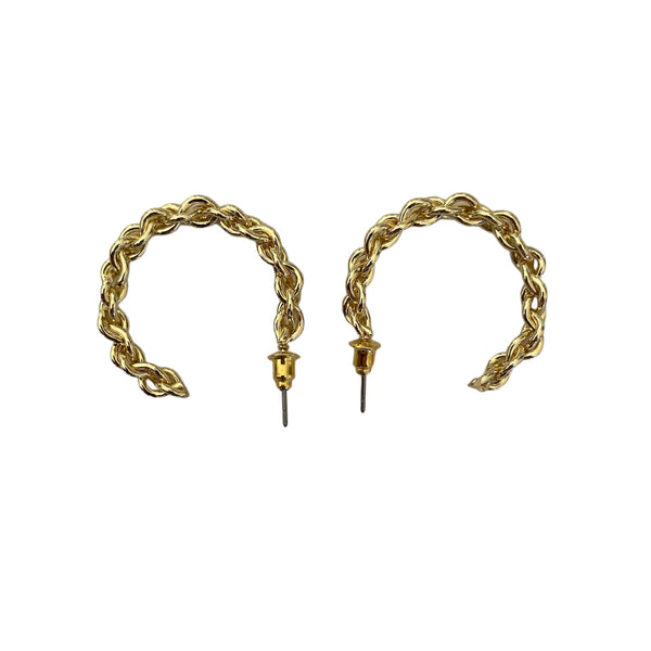 Golden chain earrings accessory #4030
