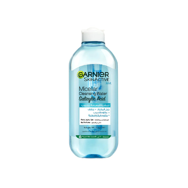 Garnier fast clear salicylic acid anti-acne cleanser and makeup remover, for oily and acne-prone skin micellar water 400ml