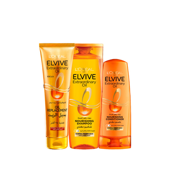 -15% L’Oreal Elvive Extraordinary Oil Shampoo 400ml + conditioner + oil replacement 300ml