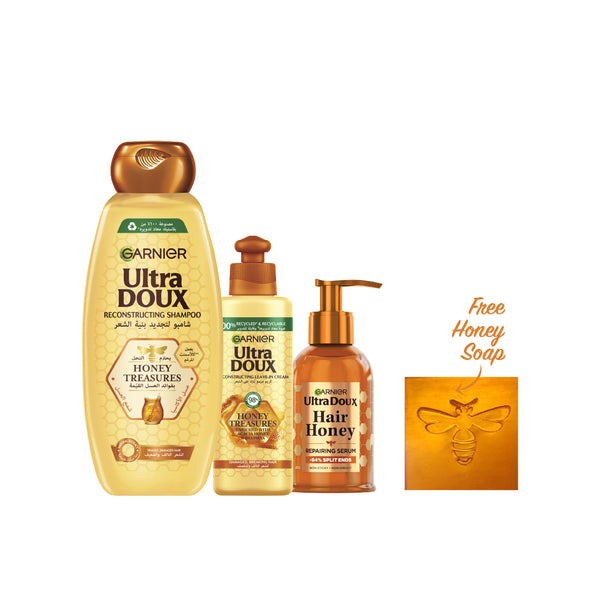 Garnier Honey Treasure Routine and Serum + FREE Honey Soap