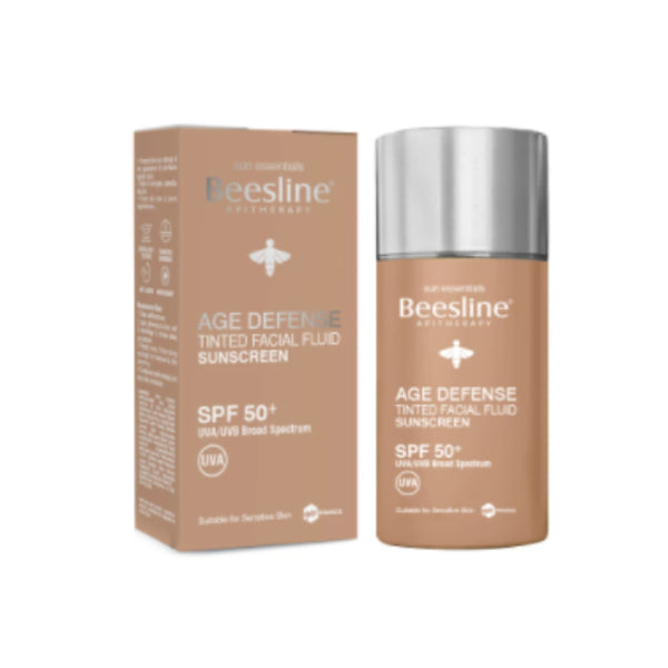 Beesline age defense tinted facial fluid medium sunscreen 40ml