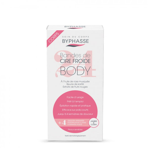 Byphasse cold wax strips BODY (legs&body) for sensitive skin