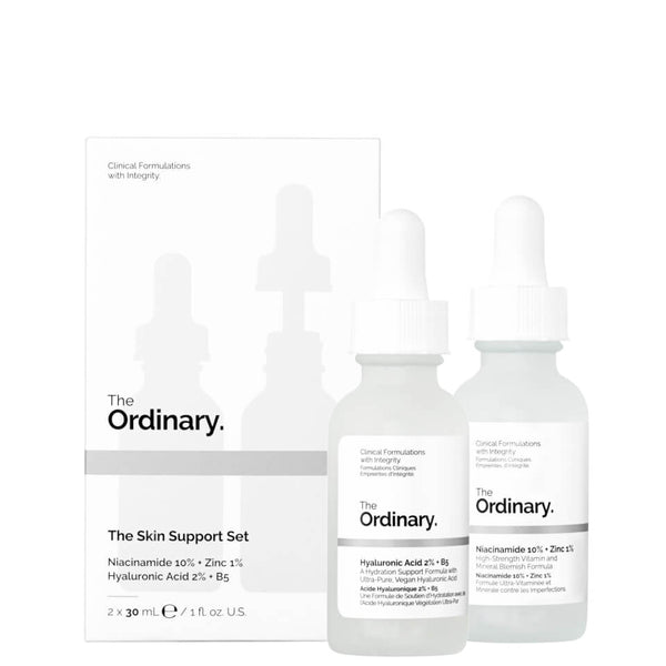 The Ordinary Skin Support Set(Hyaluronic Acid 2% + B5 & Niacinamide 10% + Zinc 1%) 2x 30 ML
