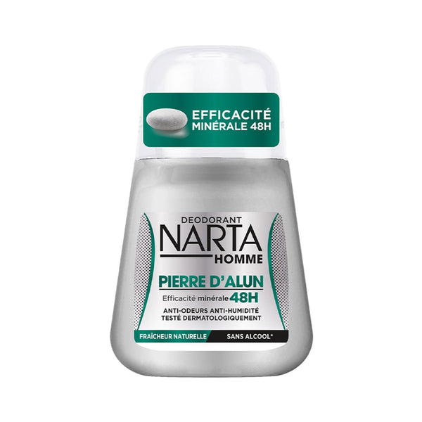 Narta Alum Stone Men's Roll-On Deodorant with Alum Stone 48h
