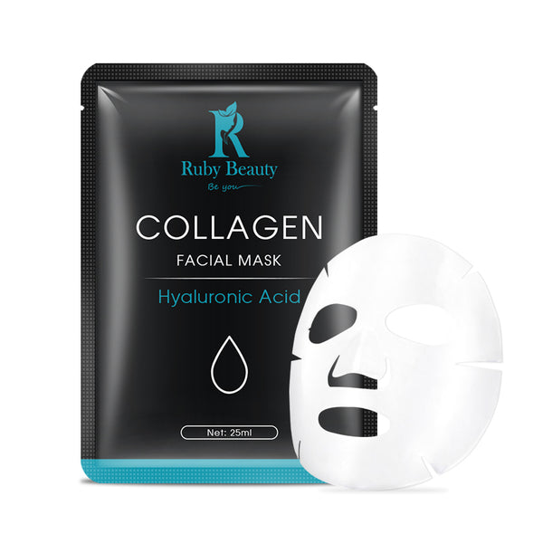 Ruby beauty collagen facial mask with hyaluronic acid (5sheets) SC-138