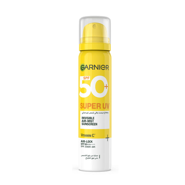 Garnier Super UV Invisible Air Mist Face & Body Sunscreen With SPF 50+ For All Skin Types 75ml