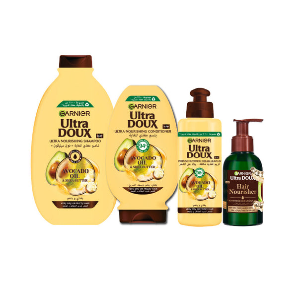 -15% Garnier Ultra Doux Avocado & Shea butter Shampoo + Conditioner + Leave In