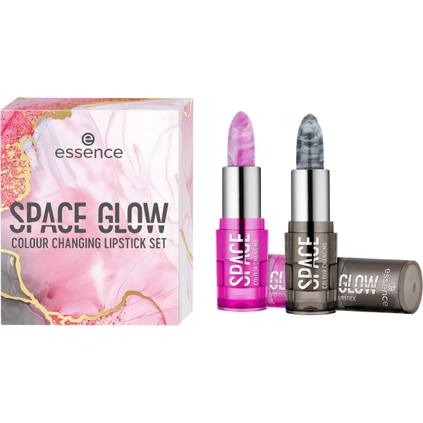 Essence space glow colour changing lipstick set