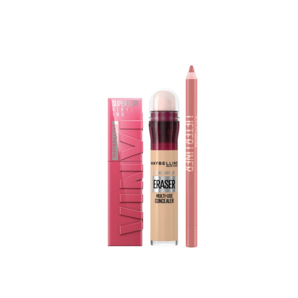 -20% Maybelline Vinyl Ink + Lifter Liner Lip Liner + Eraser Concealer