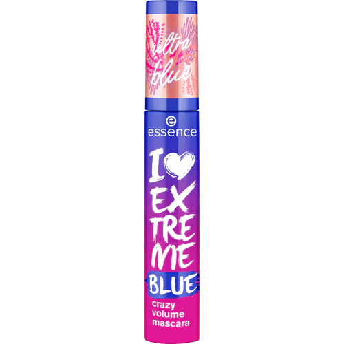 Essence live LIFE in CORAL I LOVE EXTREME BLUE crazy volume mascara