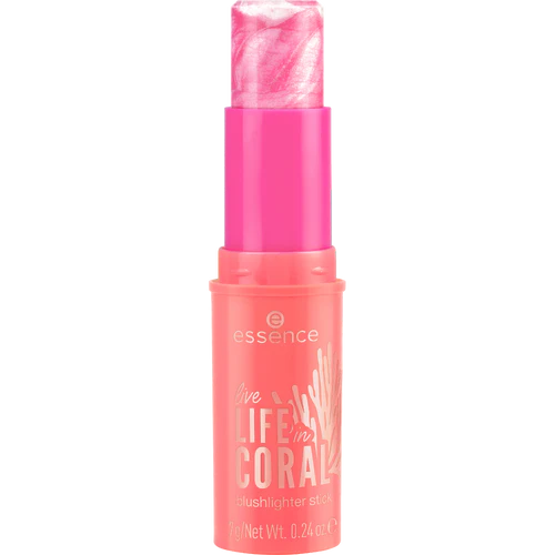 Essence live LIFE in CORAL blushlighter stick