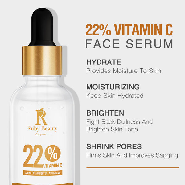 Ruby beauty 22% vitamin C face serum 30ml