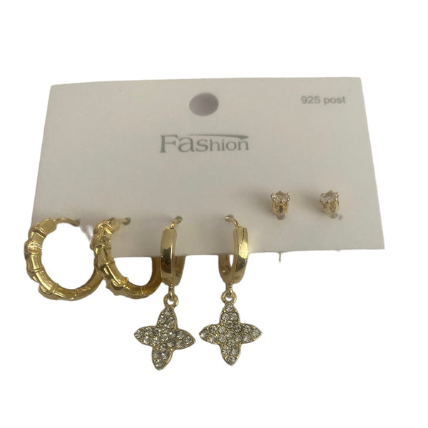 Golden elegance earrings set accessory #4055