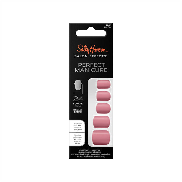 Sally Hansen  Perfect Manicure Press-On Nails Square, Pink Clay