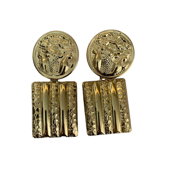 Gold majestic earrings accessory #4021