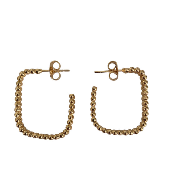 Square link earrings accessory #4036