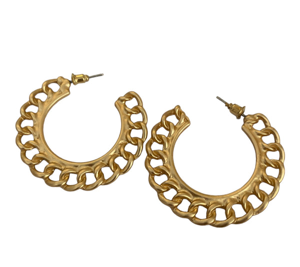 Golden chain circlet earrings accessory #4025