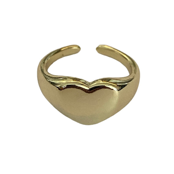 Heart gold ring accessory #4011