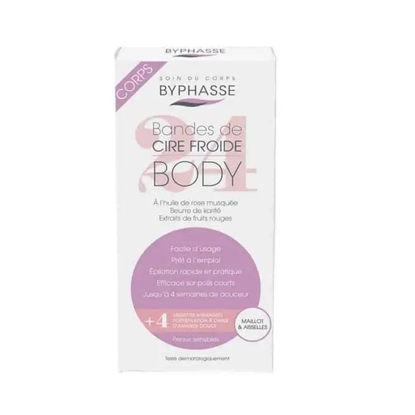 Byphasse cold wax strips BODY (bikini&underarms) for sensitive skin