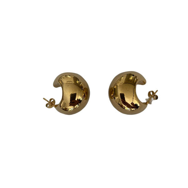 Golden circlets earrings accessory #4022