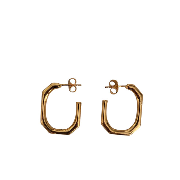 Brass gold earrings accessory #4034