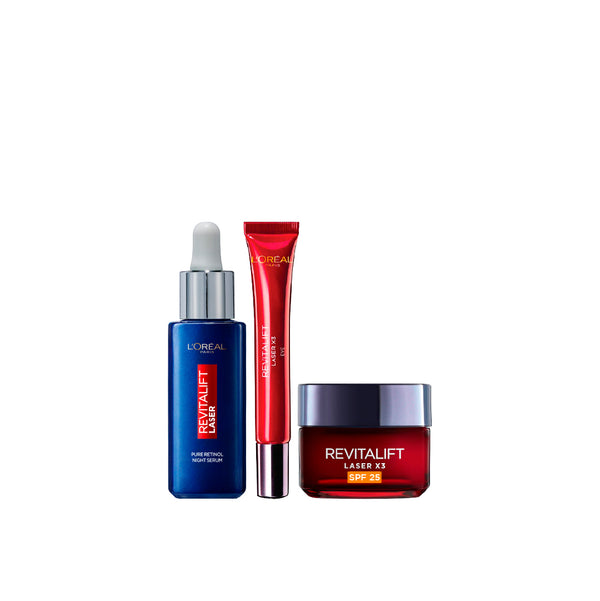 -25% L'Oreal Revitalift Retinol Laser Serum + Eye Cream + Day Cream