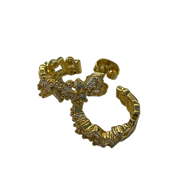 Golden diamond earrings accessory #4067