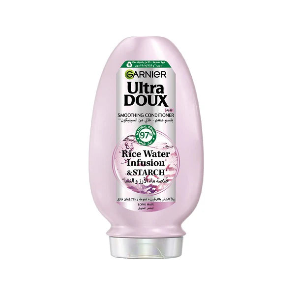 Garnier Ultra Doux Smoothing Conditioner With Rice Water Infusion & Starch For Long Hair 200ml