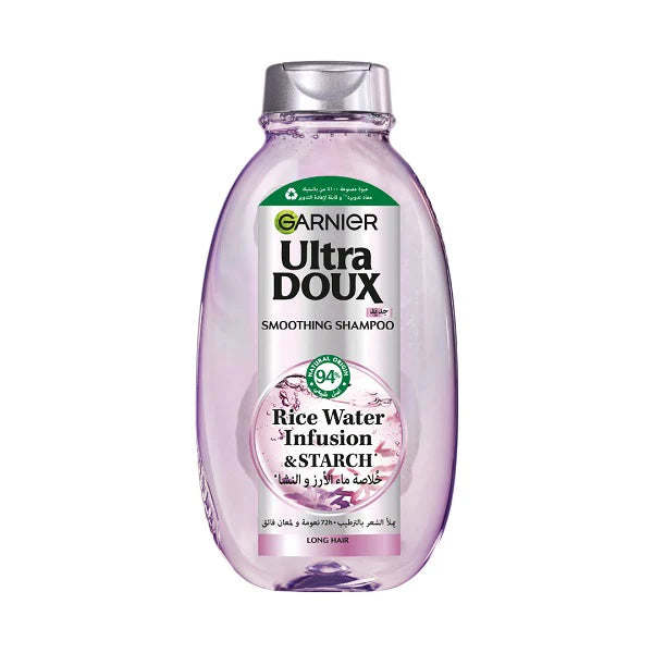 Garnier Ultra Doux Smoothing Shampoo With Rice Water Infusion & Starch For Long Hair