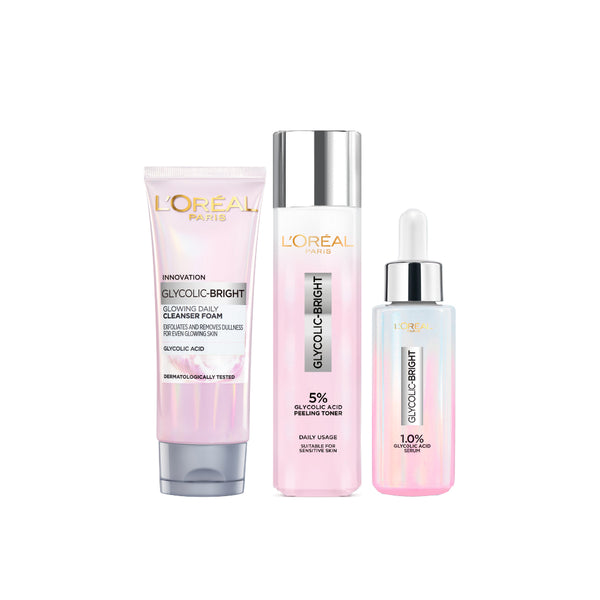 -25% L'Oreal Glycolic Bright Wash + Toner + Serum