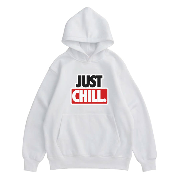 Hoodie "Just Chill" White