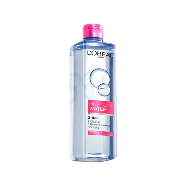 L'Oreal Paris 3-in-1 Refreshing Micellar Water, deep cleansing moisturize micellar for dry to normal skin 400ML
