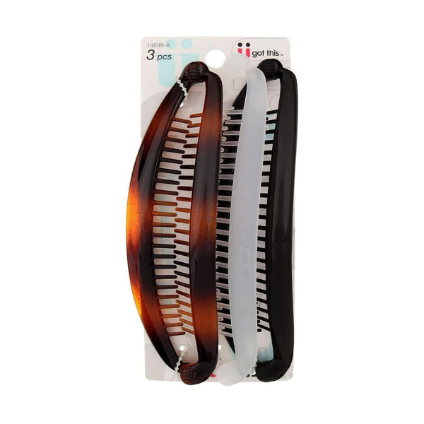 Conair Flat Banana Hair Combs Pack of 3