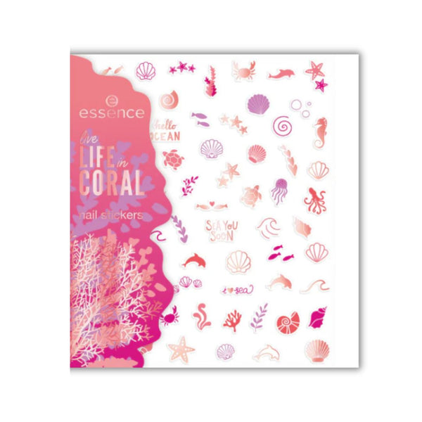 Essence Live LIFE in CORAL Nail Stickers pcs