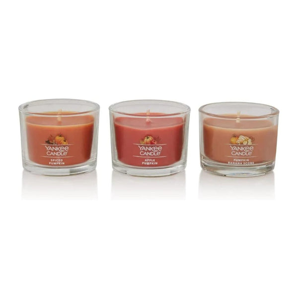 Yankee Candle 1.3oz Pumpkin Season Candle Gift Set 3pc Set