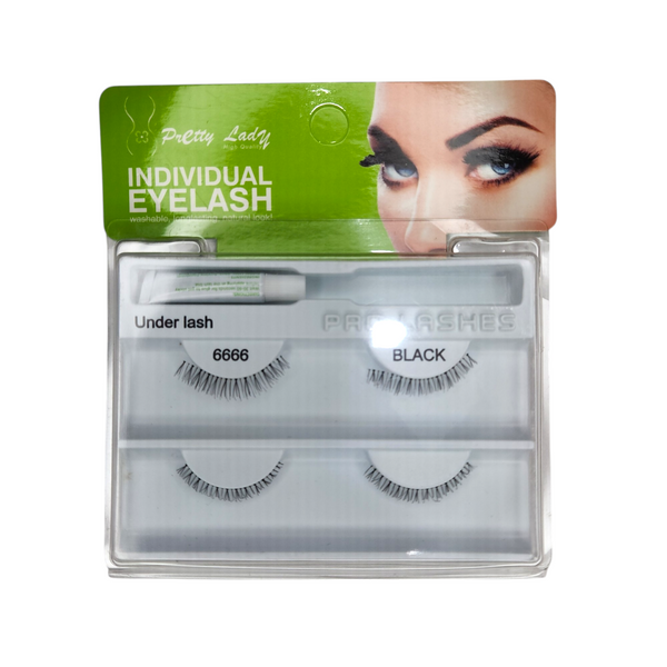 Pretty Lady Stripped Lashes 2 Paairs #6666