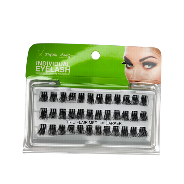 Pretty Lady Individual Trio Ultra Flair Medium Darker Eyelashes