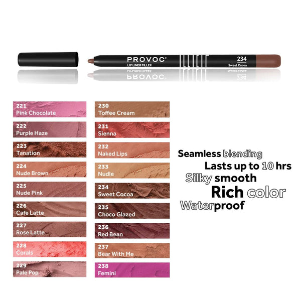 Provoc ILLICIT waterproof Lip Liner Filler