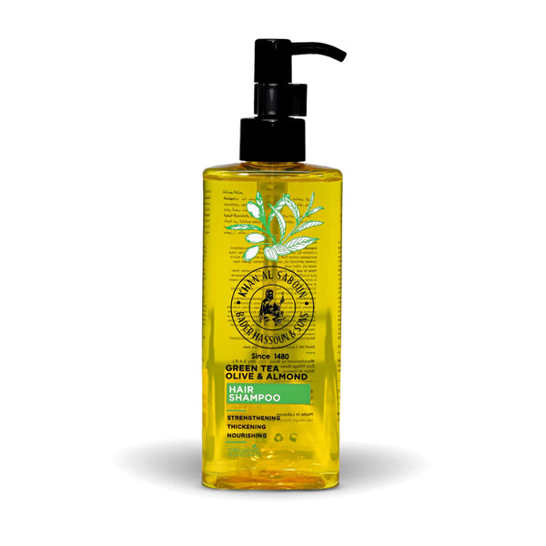 Khan Al Saboun Green Tea Olive & Almond Hair Shampoo 250ml