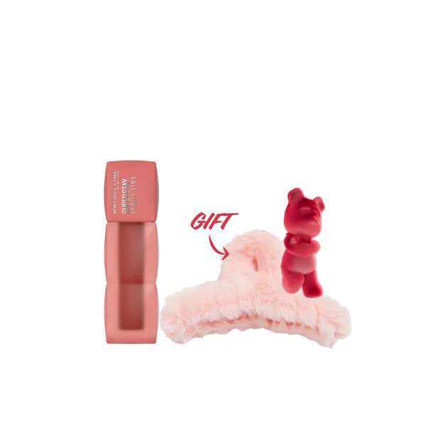 FREE Hair Clip with Maybelline Super Stay Teddy Tint Soft Blurred Matte Lip Tint | 12h Longwear, Transfer proof