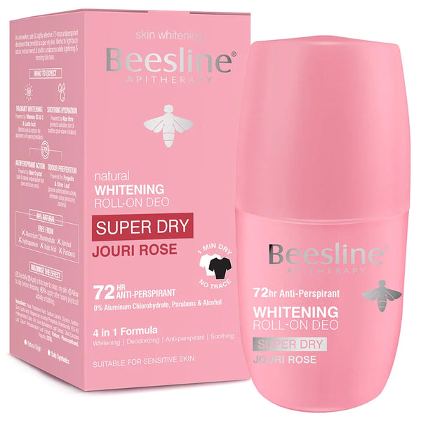 Beesline natural whitening roll-on deo super dry - jouri rose