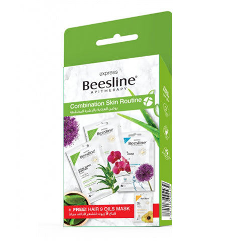 Beesline combination skin routine + FREE hair 9 oils mask