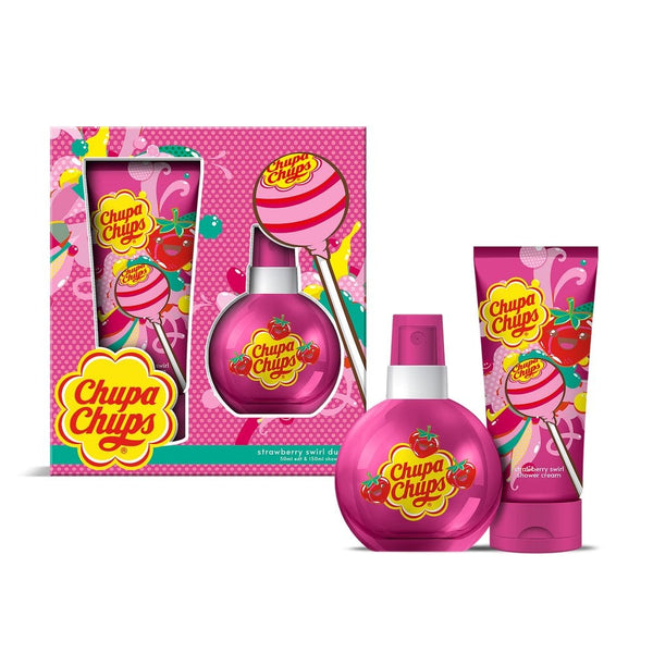 Chupa Chups Strawberry Swirl Duo Pack Eau De Toilette 50ml & Shower Cream 150ml