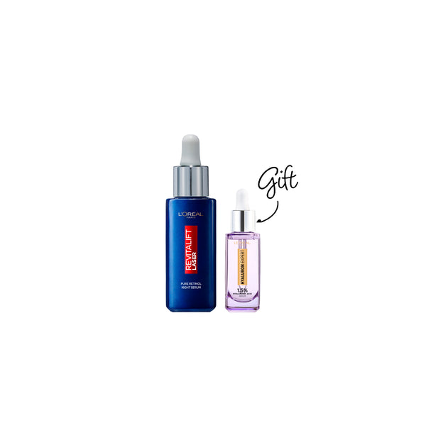 FREE Mini Serum with L'Oreal Paris Revitalift Retinol Night Serum With 0.2% Pure Retinol For All Skin Types 30 ml