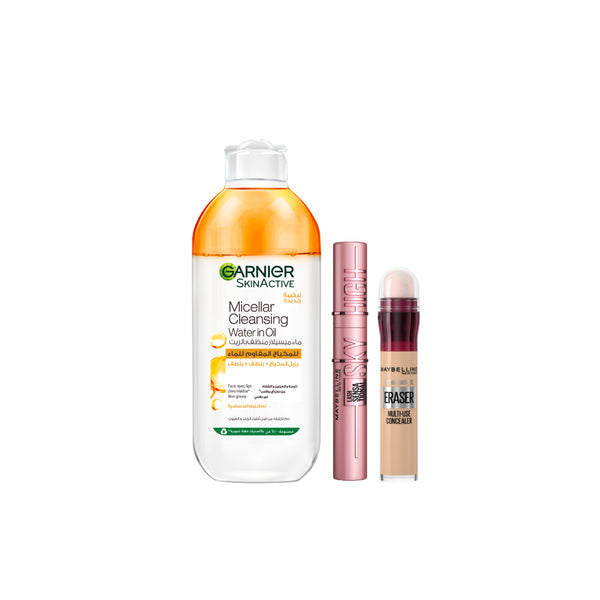 -25% Maybelline IAR Concealer + Sky High Mascara + Garnier In Oil Micellar